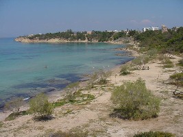 Aegina town beach