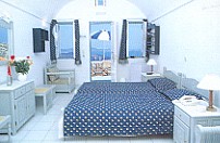 Hotel Volcano View Villas in Santorini bedroom