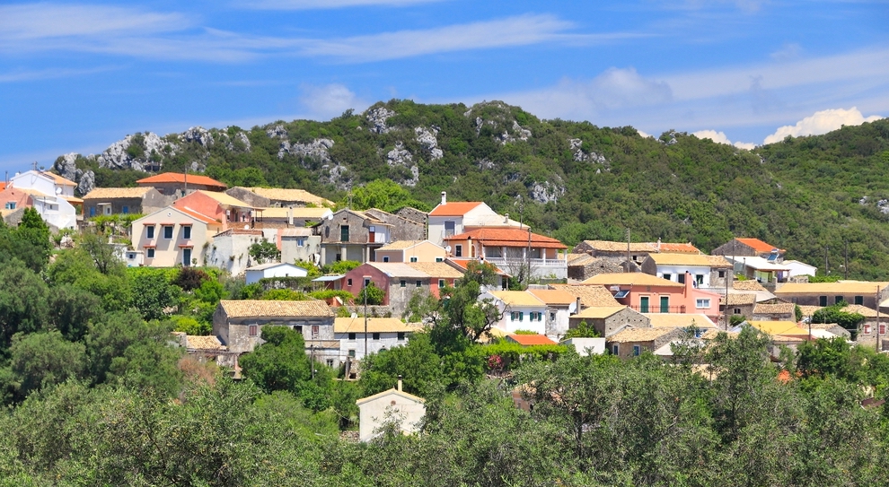 Corfu village of Makrades