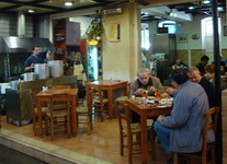 taverna in the market, chania, crete