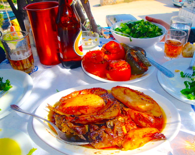 Lunch at Kali Kardia, Adrata, Crete