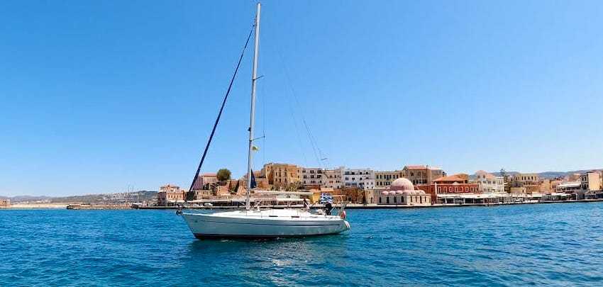 Sailinboat in Chania