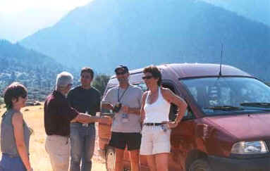 The van: our constant companion on all walks in Greece.