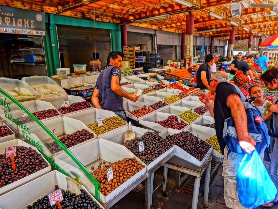 Olives in the Athens Market