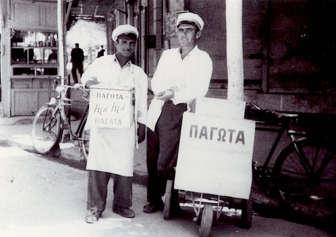 Ice cream venders in Greece