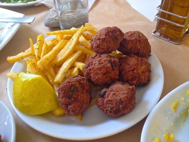 greek food, keftedes