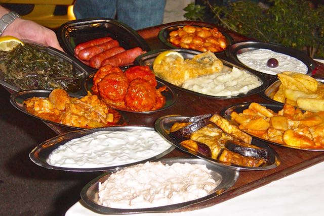 Greek food, saganaki