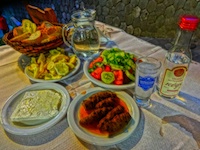 Greek mezedes plate