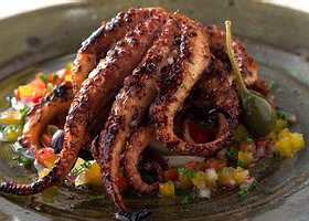 octopus, molyvos taverna, Greece