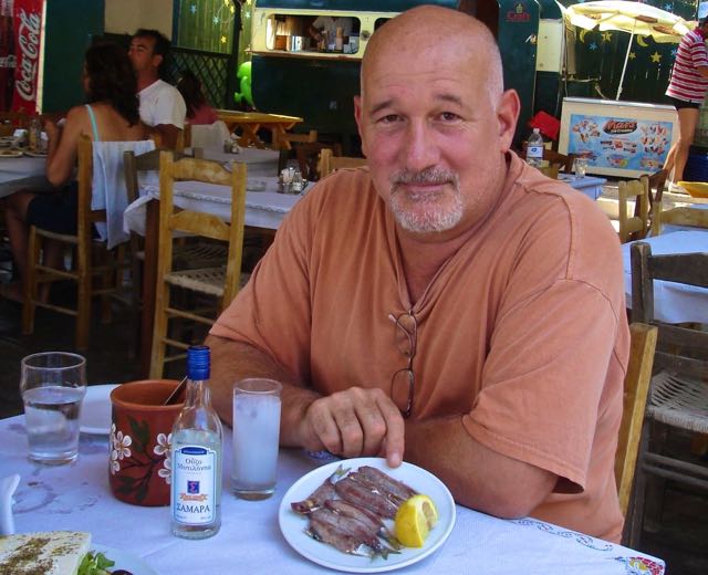 Sardines and ouzo in Lesvos