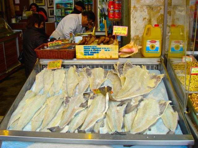 greek food, bakaliaro