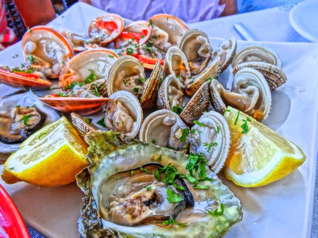 Greek food, clams