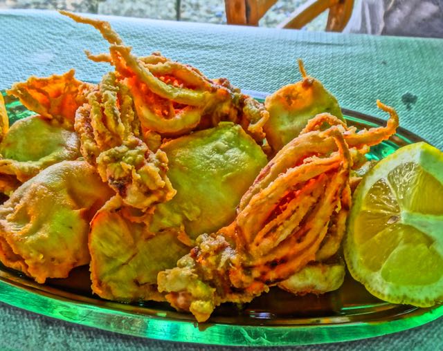 greek seafood, kalamarakia