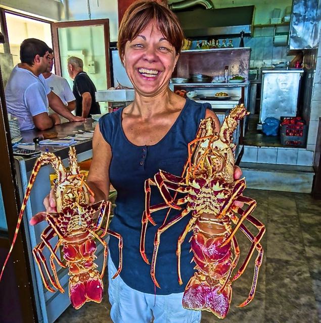 Greek food, lobster