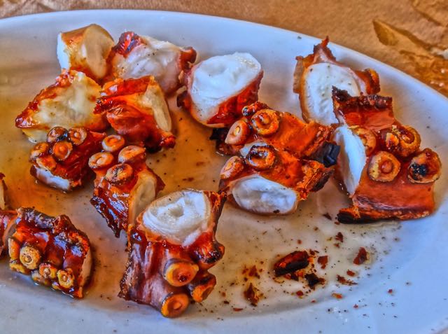 greek food, grilled octopus