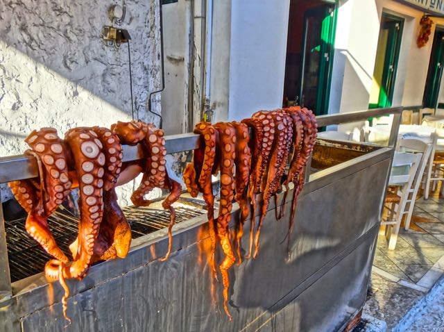 greek food, octopus