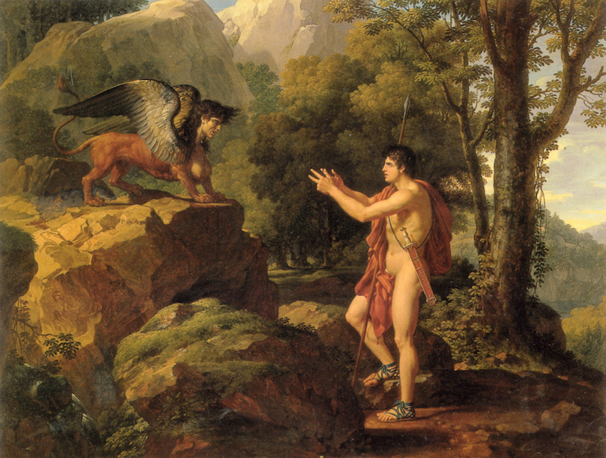 Oedipus and the Sphinx, Françcois-Xavier Fabre. 1808, Dahesh Museum of Art