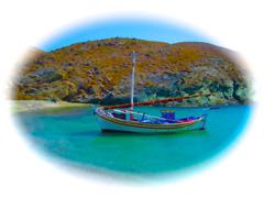 Greek island boat