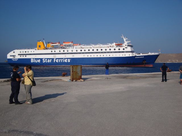 Blue Star Ferry Diagoras arriving in Sigri, Lesvos