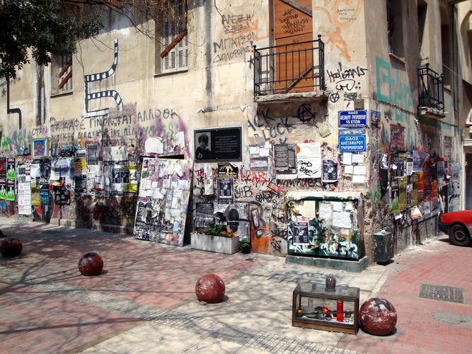 Exarchia, Grigoropoulou Memorial Wall, Athens, Greece