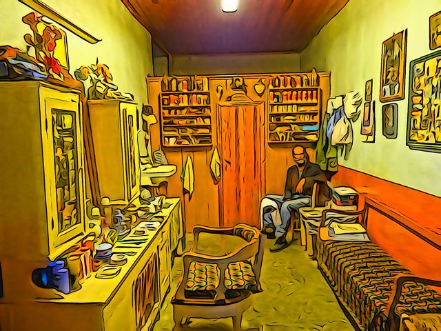 Lesvos barber shop