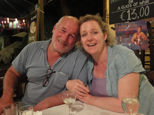 Matt Barrett, Melinda of Captain's Table Taverna, Molyvos