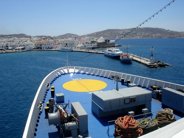 Ferry to Mykonos, Greece