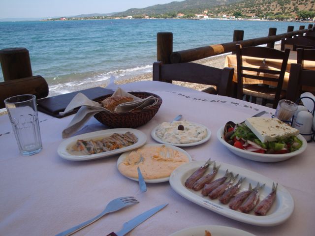 Sardeles Pastes, Grigoris fish restaurant, Nifida, Lesvos