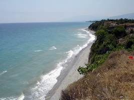 beach near litohoro, mount olympus, greece