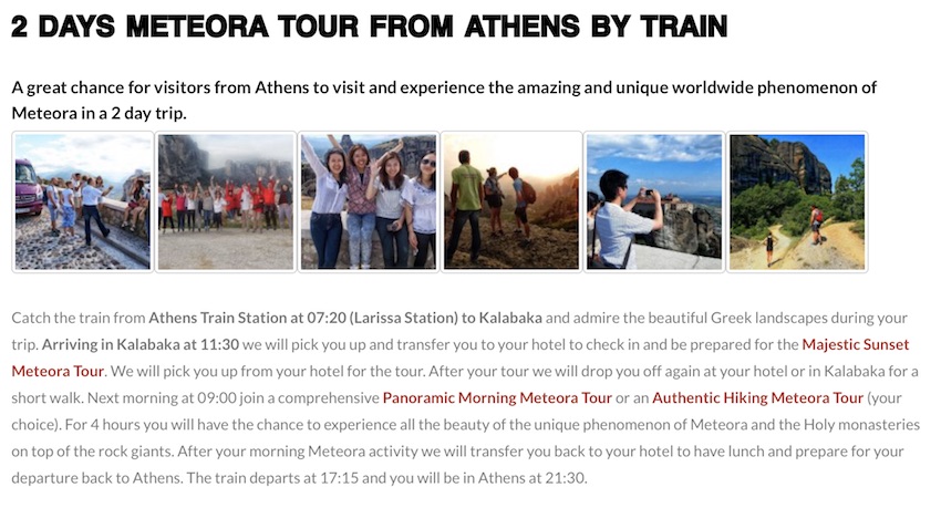 Train Tour of Meteora