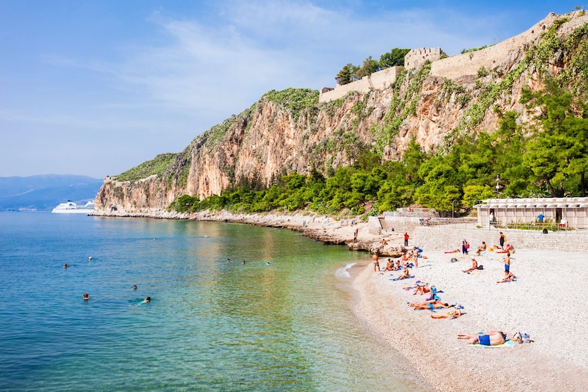 Nafplion town beach