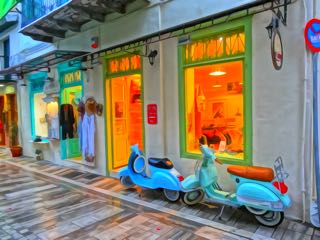 Vespas in Nafplio