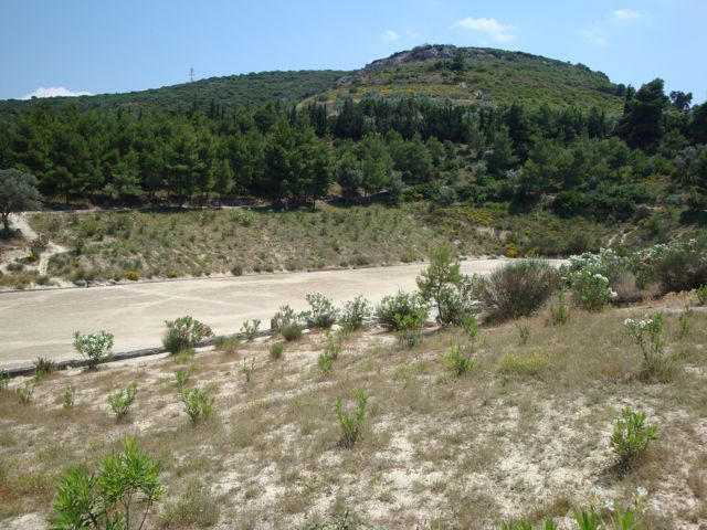 Excavated stadium of ancient Nemea