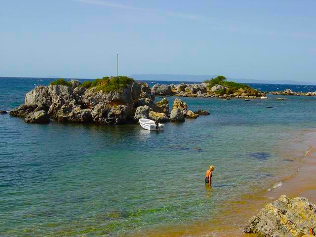 Beach in Stoupa: peloponnesos, 