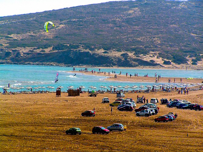 Windsurfers in Prasonissi