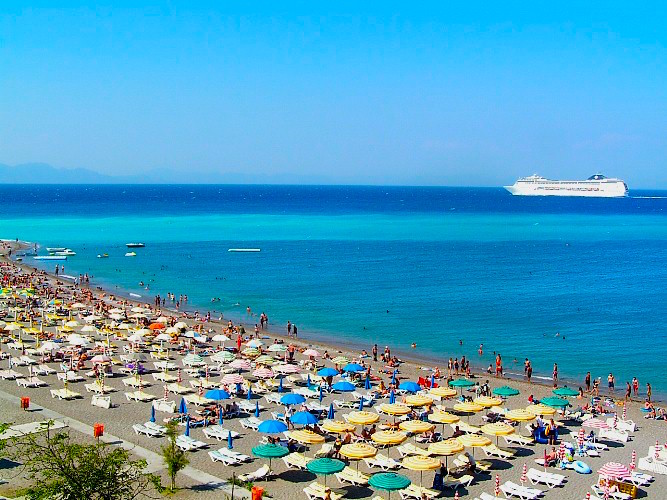 Town Beach in Rhodes