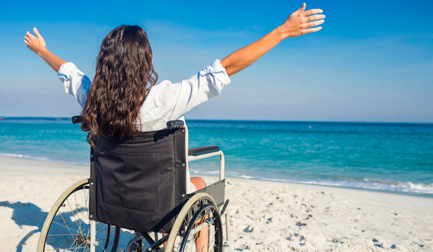 Rhodes, beach wheelchair