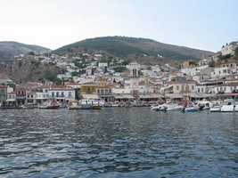 Sailing into Hydra, Greece