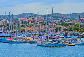 Sailboats in Lavrion, Greece