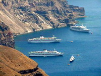 cruises, santorini, greece