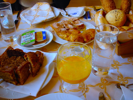 Breakfast in the Hotel Capsis Bristol, Thessaloniki, Greece