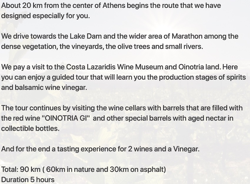 wine roads of attika