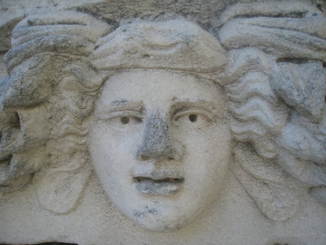 head sculpture, afrodisias, turkey