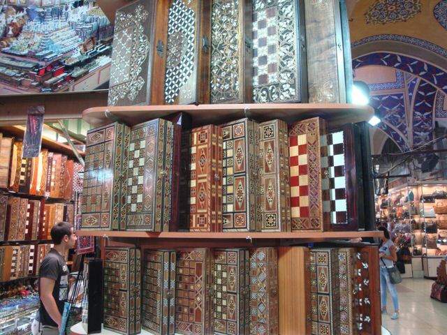 Tavli (Backgammon) boards in the Grand Bazaar