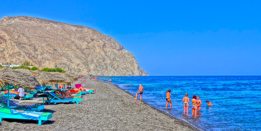 Perissa Beach, Santorini