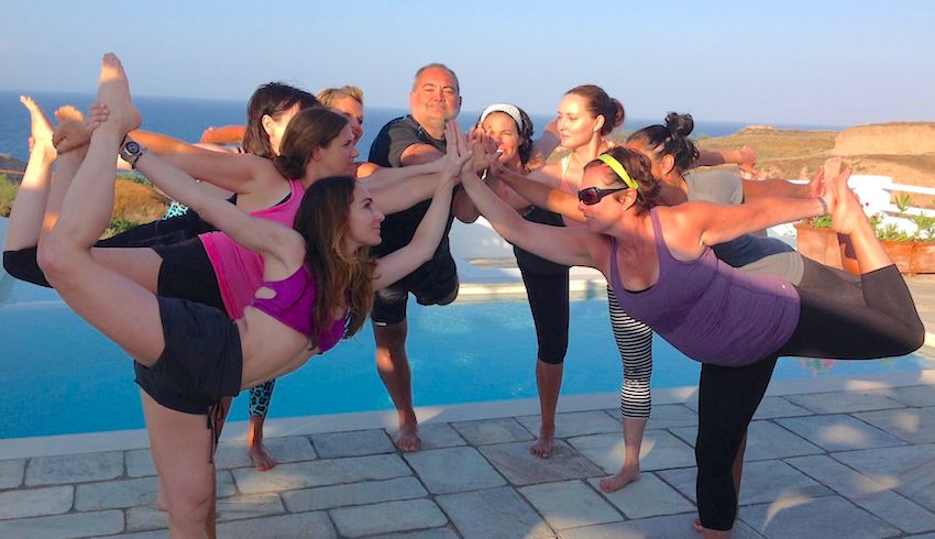 Yoga in Santorini